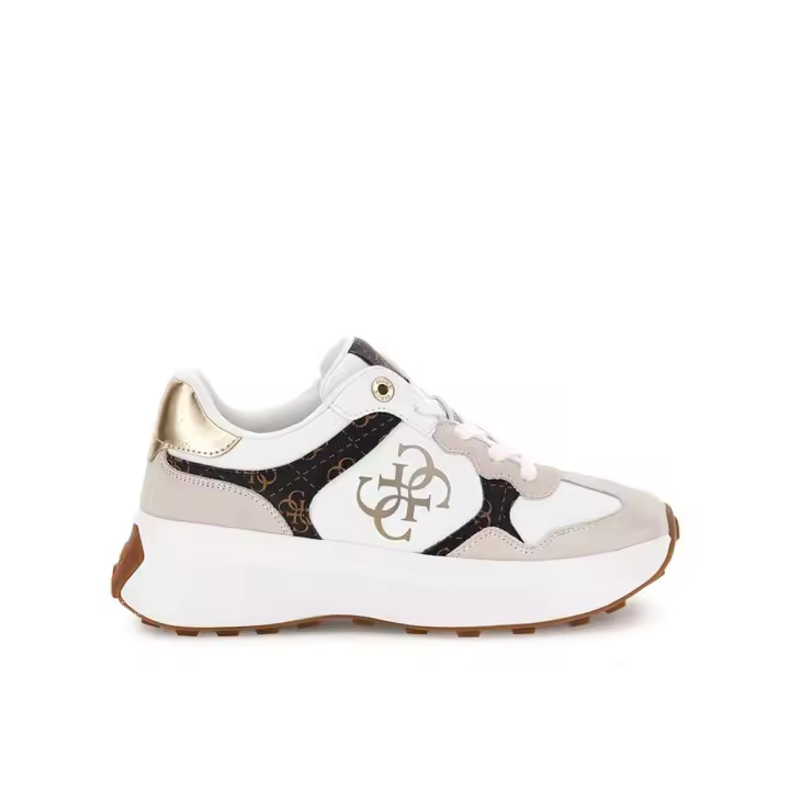 Guess FLPLUCPEL12 Zapatillas para mujer blancas en piel y sintético 85136 - 1