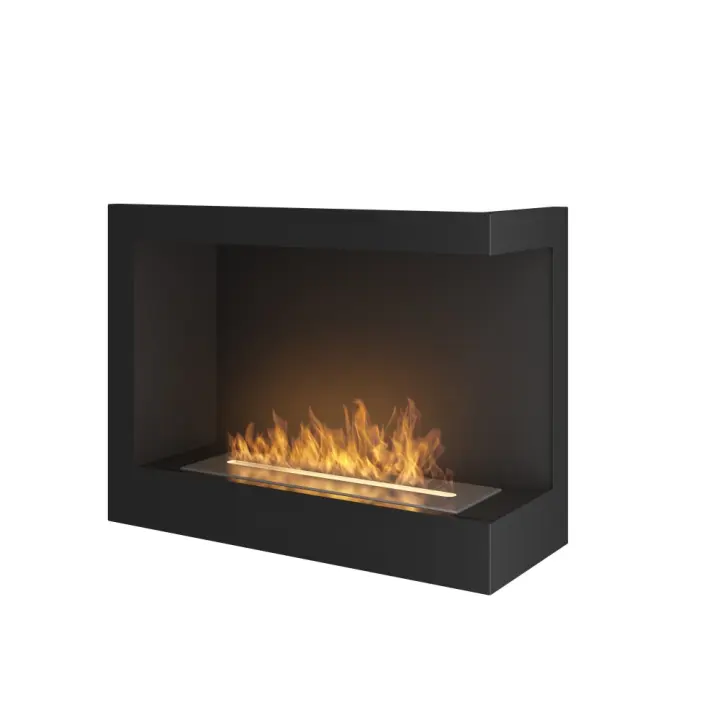 SimpleFire Corner 600 Derecha con Cristal Chimenea de Bioetanol empotrada - 1