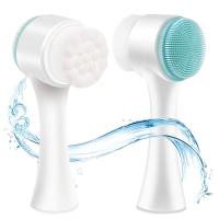 Cepillo Manual Para Limpieza Facial De Doble Lado Con Silicona Escobilla Facial Para Exfoliación Y Masaje Cuidado De La Piel - details 1