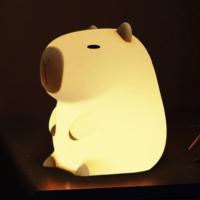 Lámpara De Noche De Silicona Capybara Para Niños Luz De Sueño USB Recargable Decoración Animal Táctil Luz De Mesa Para Dormitorio - details 0