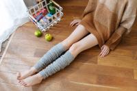 Calentadores De Pierna De Algodón Para Mujer Invierno Gaiter Alto Rodilla Manguito Largo Suave Calcetines De Lana Tejidos Cubierta De Pie Topper - details 21