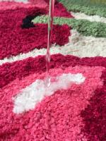 Alfombra de fieltro suave y cómoda con diseño de cerezas - 50x62cm (19,7x24,4 pulgadas) - Lavable a máquina, antideslizante, impermeable y duradera - Perfecta para el hogar, la cocina, el baño o la entrada - details 8