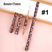 Set De 5 Pinceles Para Arte De Uñas Con Diseño De Leopardo Herramienta Profesional De Manicura Para Dibujar Líneas Estriadas En Gel UV Y Pintura De Uñas - details 9