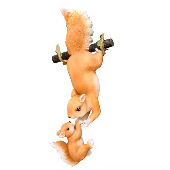 1pc Squirrel Figurine De Resina Creativa Para Decoración De Jardín Y Exterior Tema Animal Ideal Para Adornos Exteriores - 1