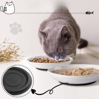 Tazón De Gato Cerámico Con Fondo De Silicona No Derrumbe Fácilmente Alimento Para Perro Y Gato Porcelana Resistente a Derrumbe Accesorios Para Mascotas - details 3