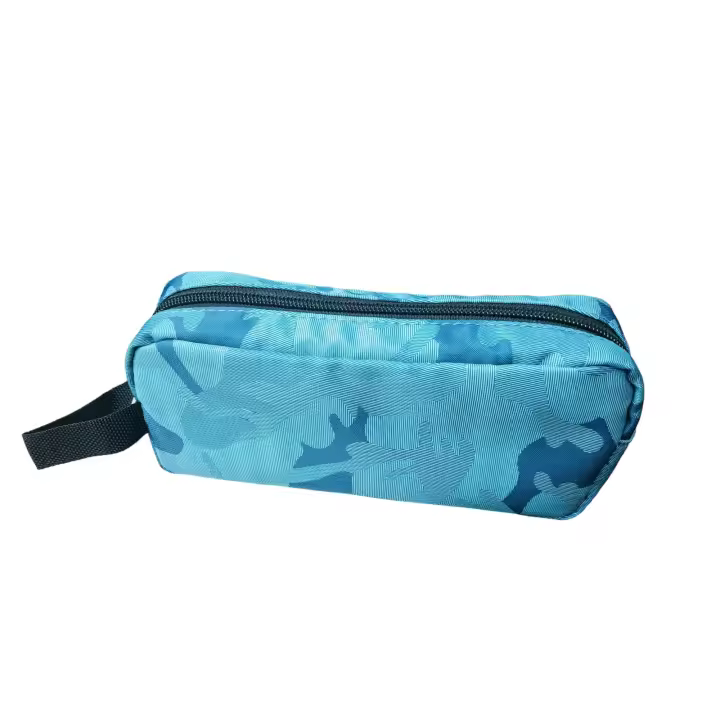 Estuche 1 Cremallera - Color Azul - Mide 21x9x6cm - Estuche escolar - Con asa en un lateral - 1
