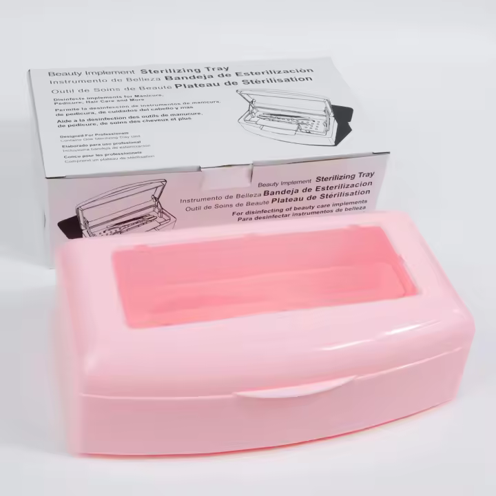 Caja De Desinfección Para Uñas 1pcs Herramienta De Uñas Plástica Blanca Estéril Para Aparatos De Acero Metal Tijeras Y Pinzas - 1