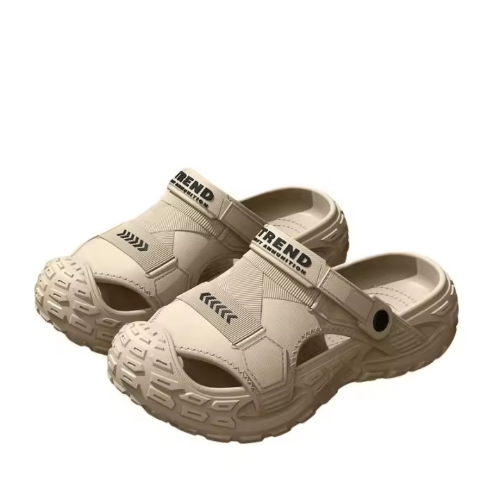 Sandalias EVA Para Hombres En Verano Con Suela Gruesa Y Suave Para Uso Al Aire Libre Zapatos De Playa Para Deportes Casuales Y Perforados - 1