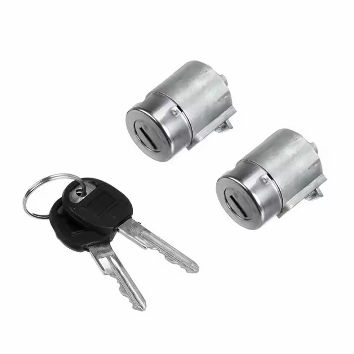 2 Pcs Cilindros De Bloqueo De Puerta Para Coche Con Llaves Negras Para Chevrolet GMC C1500 C2500 C3500 K1500 K2500 K3500 Yukon Piezas Exteriores 9591963 - 1
