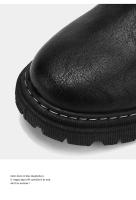 Nuevos Zapatos Para Hombre 2024 Botas De Cuero Alta Casual Moda Retro Todoterreno Botines Desérticos Para Trabajo Y Moto - details 2