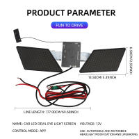 Luz De Ojo Diabólico Para Coche Modificación LED Animación Blinking Programable DIY Patrón De Pantalla Pixel Demonio - details 1