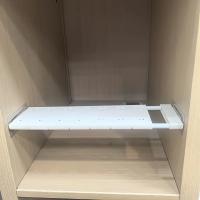 Organizador De Estante Ajustable Sin Perforar Metálico Y Plástico Para Cocina O Armario Divisor Versátil Telescópico Para Almacenamiento De Artículos Domésticos - details 1