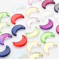 Cristal De Vidrio Charms 50Pcs Forma De Cresent Tamaño 12x16MM Gradiente Para Fabricación De Joyas DIY Accesorios - details 0