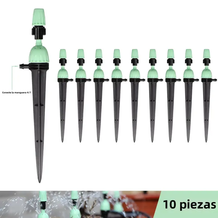 2-en-1 Rojellor De Jardín Ajustable Con Conector De 1/4" 4/7mm Accesorios De Riego Para Jardín En 3 Colores - 1