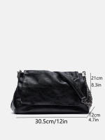 Bolso De Hombro Para Mujer Gran Capacidad Estilo Europeo Y Americano Moda Con Cadena Bolsos De Comodidad Y Viaje - details 1
