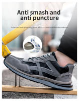 Zapatos de Trabajo de Moda Antichoque con Punta de Acero Cómodos Resistentes a la Perforación y Antideslizantes para Hombres - details 8