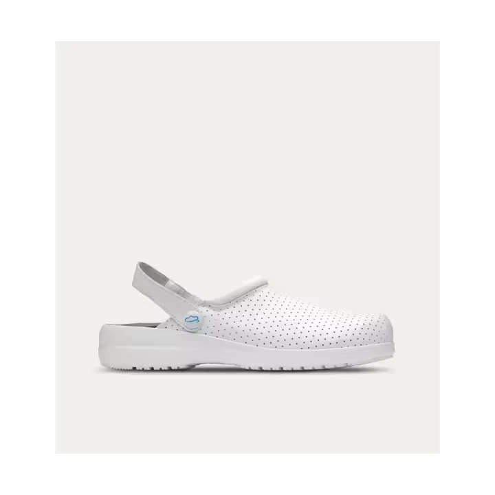 Zuecos Laborales blanco mujer   Textil, extraible, efecto memoria y antibacteriano - 1