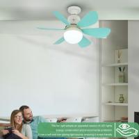 Ventiladores de techo con luces y control remoto, ventilador de techo de 30 W con luz regulable, ventilador de techo silencioso de 6 aspas, 3 temperaturas de color, 3 velocidades - details 2