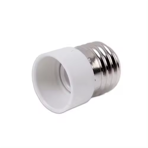 CABLEPELADO Adaptador E14 a E27 | Adaptador conversor de montura E27 a casquillo E14 | Apto para lámparas LED halógenas y de ahorro | Plástico | 1 unidad - 1