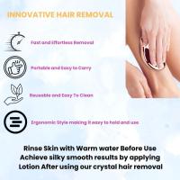 Borrador de pelo de cristal, Removedor de pelo de cristal mágico mejorado, Depiladora de cristal portátil y exfoliante - details 3