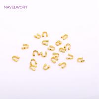 Protector De Cordones De Latón Enchapado En Oro 18K Conector En Forma De U Para Fabricación De Joyas Accesorios DIY - details 9