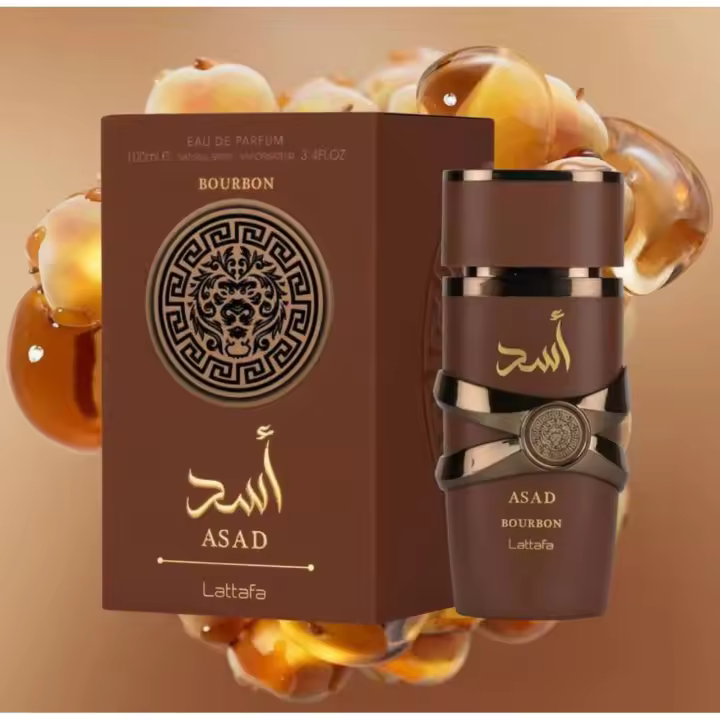 Lattafa Asad Bourbon Perfume para Hombre 100 ml – Aroma Árabe, Amaderado y Especiado, Larga Duración, 100% Original - 1
