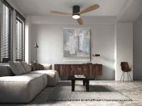 Akunadecor - Ventilador Dc Siroco Negro Marron Led Integrado 132 Cm Schuller - details 1