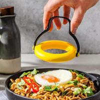 Anillas de huevo Amarillos para freir, Huevo Frito, anillos para freir, Molde Redondo de silicona antiadherente resistant al Calor para panqueques para huevo Mcmuffin Crumpets, accesorios de utensilios de cocina - details 3