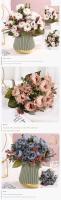 Bouquet De Peonías Simuladas Miniatura Vintage Flores Artificiales Para Boda Decoración De Hogar Arreglo Floral DIY - details 4