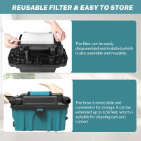 Barredora eléctrica inalámbrica, Aspiradora sin escobillas 15KPA, 10L, Uso húmedo y seco, limpiador de polvo para el hogar y el coche, para batería Makita de 18V (Sin batería) - details 4