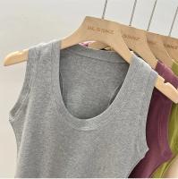 Camisola De Mujer 2025 Estilo Coreano Sólida Con Cuello Redondo Bajo Y Ribbed Basic Summmer Elasticado Slim Versátil - details 32