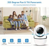 Cámara Vigilancia WiFi interior,1PC Cámara de Seguridad 1080P HD, Cámara de Vigilancia PTZ con rotación horizontal de 360 ° y vertical de 110 °, seguimiento Automático, Visión Nocturna, detección de movimiento, audio bidireccional - details 7