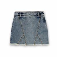 Falda Denim Dua Tiffosi - Tachas y Bajo Deshilachado - details 4