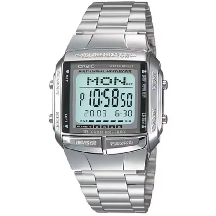 Casio Reloj De Pulsera Db-360 Digital Para Unisex Color Plateado Correa Acero Inoxidable - 1