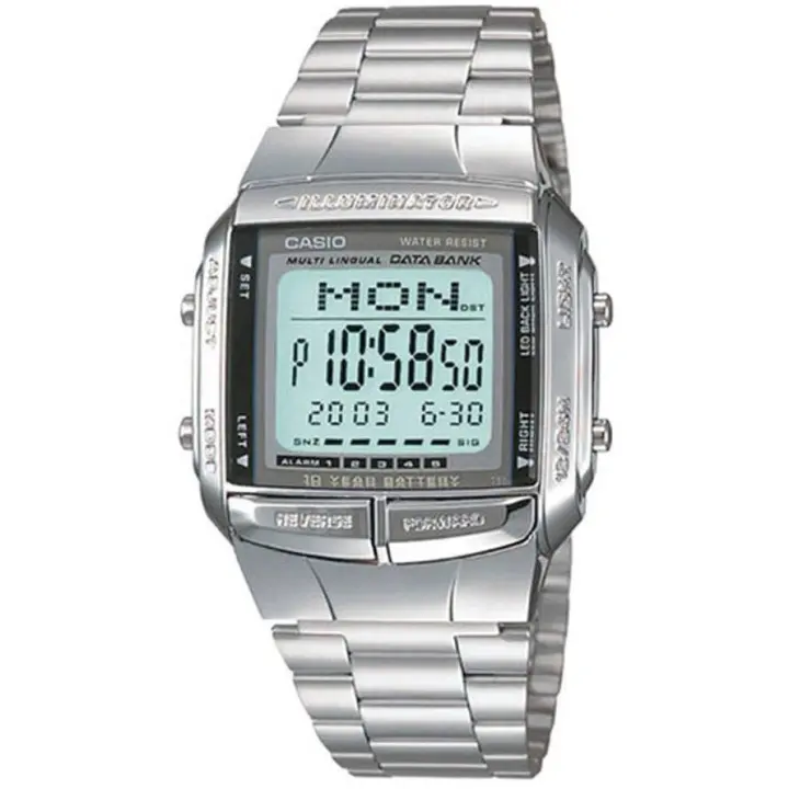 Casio Reloj De Pulsera Db-360 Digital Para Unisex Color Plateado Correa Acero Inoxidable - 1