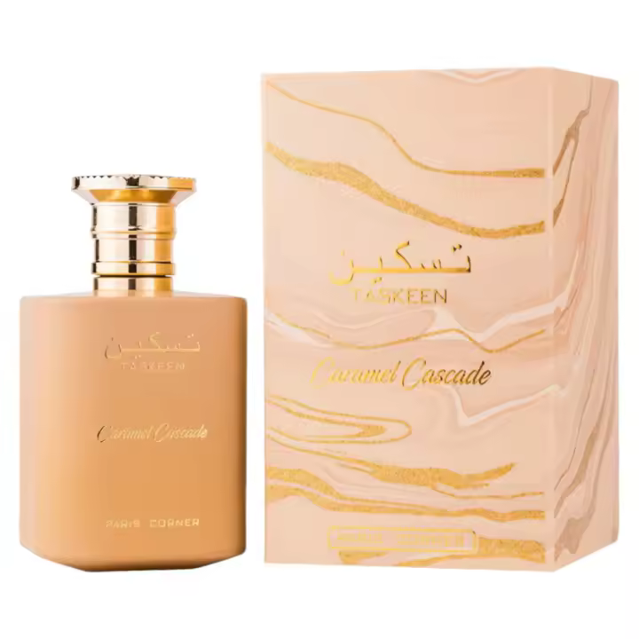 Perfume Árabe 100% Original Taskeen Caramel Cascade de  Paris Corner 100 ml – Fragancia Unisex Oriental y Dulce - 1