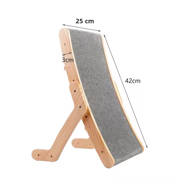 Tablero De Rasguñar Para Gatos Con Marco De Madera 3 En 1 Sillón De Descanso Antirraspado Juguete Para Uñas Sofá Para Gatos - 1