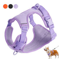 Harnés De Malla De Nylon Para Perros Medianos Y Grandes Transpirable Con Reflejos Correa De Pecho Para Perros Franceses Bulldog - details 1