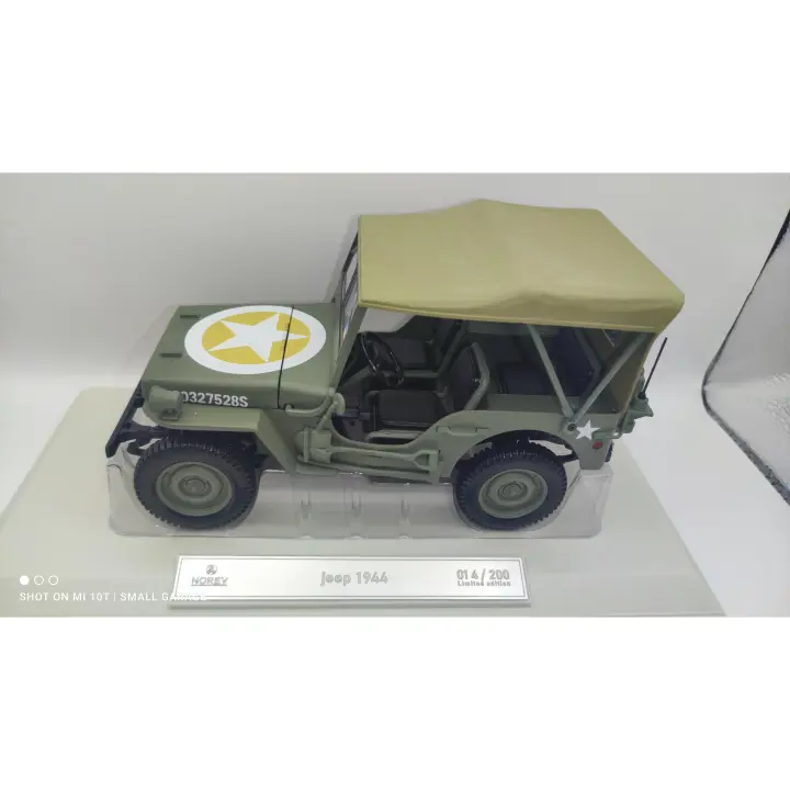 JEEP ARMY 1944 1st Div Inf HQ 1:18 NOREV EDICION LIMITADA - 1