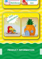 SpongeBob Caja Sorpresa Figura De Colección De Casa De Piña Feliz Modelo De Escritorio Para Niños Juguetes Regalo 6 Estilos - details 3