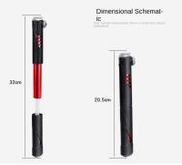 Bomba De Bicicleta De Aluminio Para Rutas Y Montañas Con Tubo Portátil Y Medidor De Presión Aire Para Neumáticos De Bicicleta Accesorios De Ciclismo - details 8