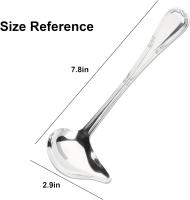 Cucharón para sopa, cucharón para salsa de acero inoxidable, cucharón 【2 piezas】Cucharón para sopa, cucharón para salsa para uso diario, cucharón para sopa para banquetes, cocinas pequeñas - 20 x 7,4 cm - details 0