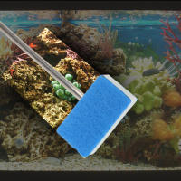 Cepillo De Limpieza Para Acuario Con Mango Largo Y Pincel Doble Cara Ajustable De 180° Limpiador De Algas Para Ventanas Y Vidrio - details 4