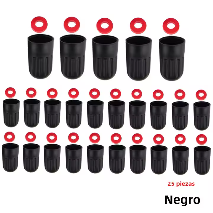Cubiertas De Válvula De Neumático Negras De Plástico Para Coches SUV Bicicletas Camiones Y Motocicletas Universal TR20008 TPMS - 1