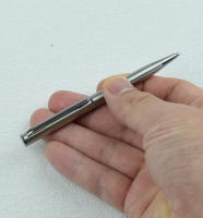 Mini Bolígrafo De Punta Fina 0.7mm En Acero Inoxidable Negro Para Oficina Y Escuela Activación Por Torcimiento Portátil - details 3