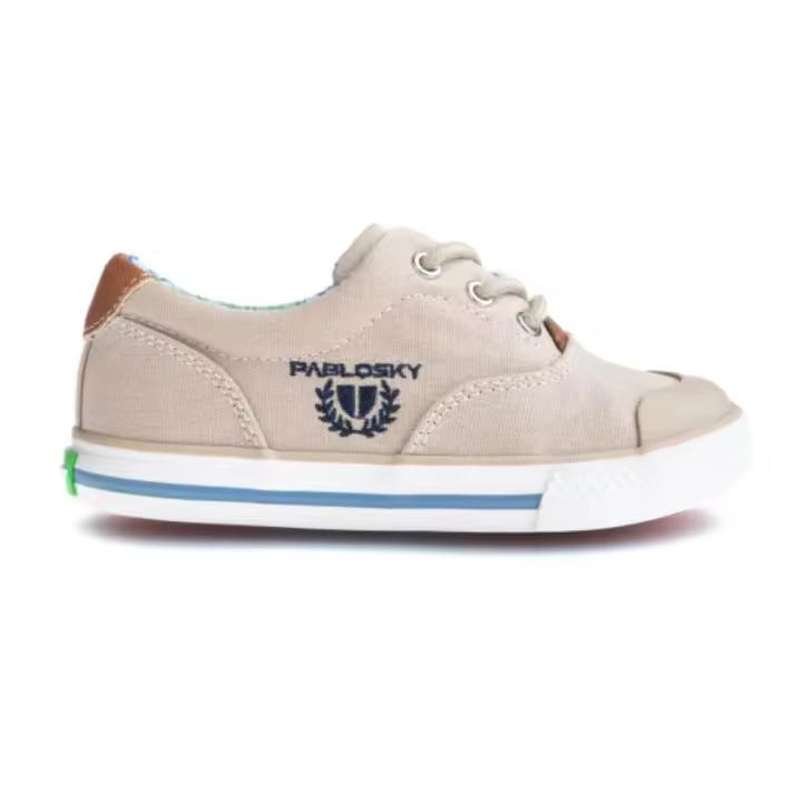 Zapatilla de lona de la marca Pablosky para niño modelo 975830 piedra - 1