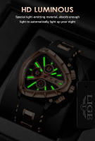 Reloj De Pulsera LIGE Para Hombre Cronógrafo Deportivo De Cuarzo Lujo Resistente Al Agua Y Luminoso Con Correa De Silicona - details 6
