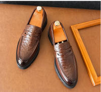 Zapatos Casuales De Cuero Para Hombres 2024 Nuevos Con Suela Gruesa Estilo Negocios Slip-On Loafers Moda Británica Zapatos Adultos No Impermeables Transpirables Talla Verdadera - details 19
