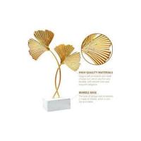 Adorno de Hojas de ginkgo Escultura de decoración de escritorio de hoja de ginkgo Dorada decoración Moderna y Creative para el hogar ESTATUA PARA Oficina dormitorio (dorado) - details 1