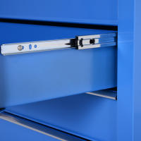 HOMCOM Carro Caja de Herramientas Taller Movil con 5 Cajones 4 Ruedas Chapa de Acero Azul - details 6